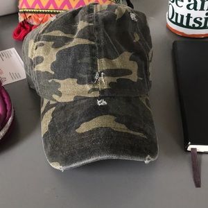 Distressed NWOT Camo hat